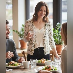 NIC+ZOE Floral Print Button Front Cardigan Sweater Womens XS Botanical Nature